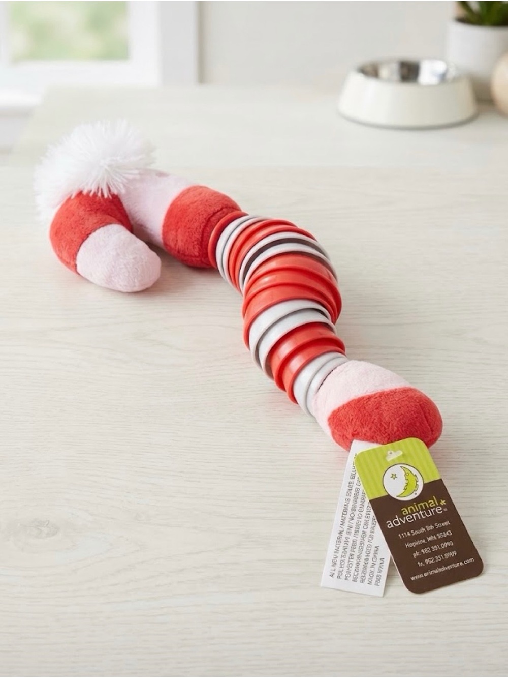 Animal Adventure Candy Cane Plush Toy One Size - NWT 